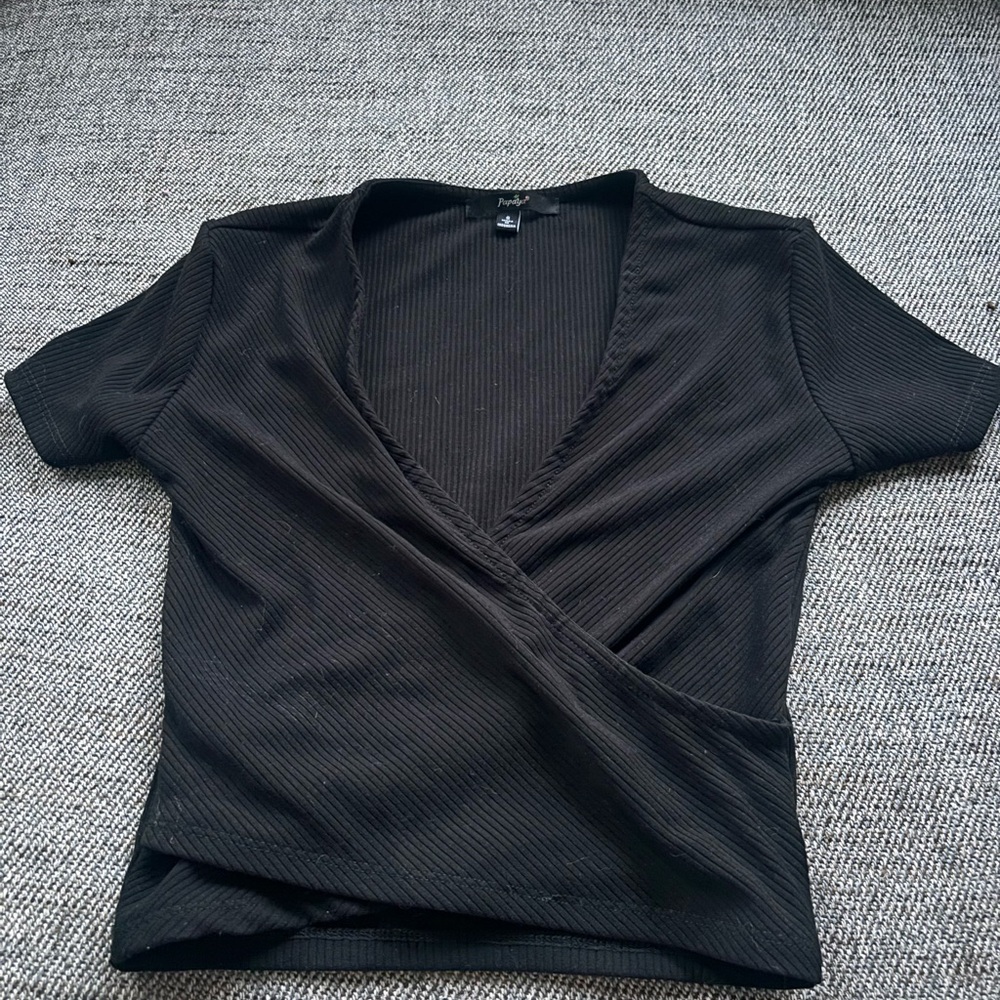 Black Wrap Top